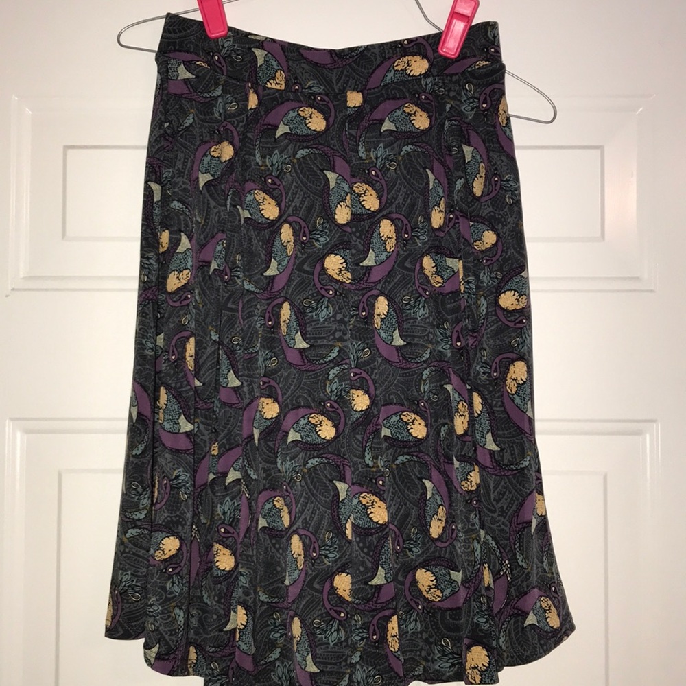XS LulaRoe Madison Peacock Skirt